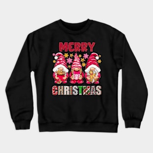 Merry Christmas Gnome Family Funny Xmas Tree Women Men Kids Crewneck Sweatshirt